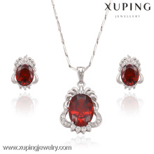 63274 Xuping Fashion Rhodium Elegant ImitationJewelry Set for New Year's Gifts